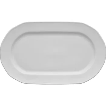 Oválný servírovací talíř Lubiana Merkury bílý 38 x 23,5 cm