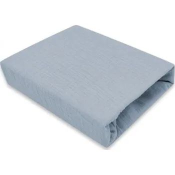 Prostěradlo Baby Nellys Mušelínové prostěradlo do postýlky 60 x 120 cm Nature double Baby Nellys Jeans