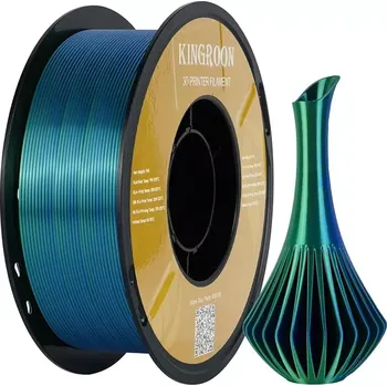 Filament Kingroon PLA TRI SILK 1,75 mm 1 kg | Zlatá/Zelená/Modrá (Kingroon Filament / Tisková struna PLA TRI SILK 1,75 mm 1 kg | Zlatá/Zelená/Modrá)