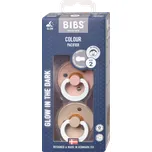 BIBS Colour noční dudlík z přírodního kaučuku Blush/Vanilla, 6-18 měsíců
