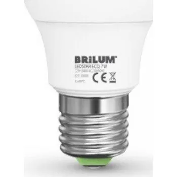 Žárovka LED žárovka baňka E27 7W teplá bílá 3000K 550lm mléčná LEDSTAR ECO BRILUM
