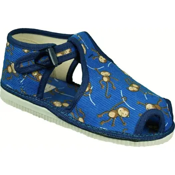 Dívčí bačkory dětské bačkory žirafa 505-1 modré velikost 17,5