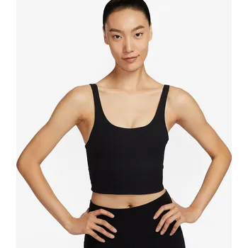Podprsenka Podprsenka Nike Zenvy Wide Ribbed Women's Light-Support Non-Padded Longline Sports Bra Black/ Black/ Pcg3C L