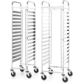 Příborník a kredenc Pojízdný vozík na tácy – 15x 600x 400, HENDI, Kitchen Line