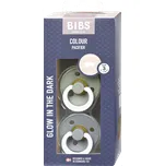 BIBS Colour noční dudlík z přírodního kaučuku Sage/Cloud, 18+ měsíců