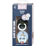 BIBS Colour noční dudlík z přírodního kaučuku, 0-6 měsíců