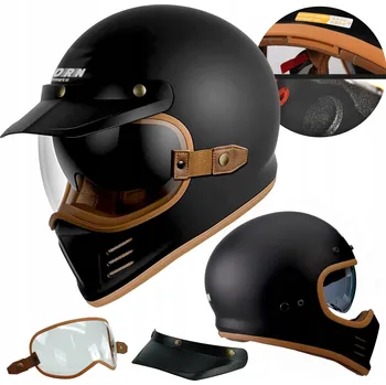 Helma na motorku Motocyklová přilba Horn Shadow integrální XL černá matná ECE R22-06