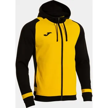 Pánská mikina Mikina s kapucí na zip JOMA Lider žluto černá Velikost: 2XS