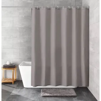 Sprchový závěs Kleine Wolke Kito šedá 180 x 200 cm, sprchový závěs, bez kroužků