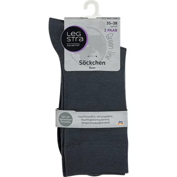 Dámské ponožky Legstra ponožky Basic, asphalt, velikost 35-38, 2 páry