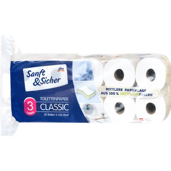 Toaletní papír Sanft&Sicher toaletní papír 3vrstvý Classic 20x220