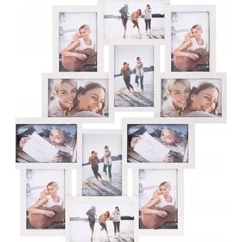 Digitální fotorámeček Fotorámeček na 12 fotek, 59x50 cm, bílý SPRINGOS PANORAMA