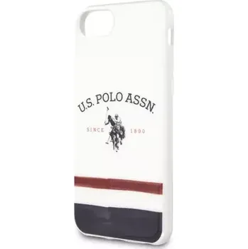 Pouzdro na mobilní telefon U.S. Polo TPU Tricolore Kryt pro Apple iPhone 8 SE2020 bílá (3700740475881)