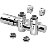 SAPHO TWIN COMBI připojovací sada ventilů termostatická pro středové připojení 50mm,levý, Chrom CP5012S