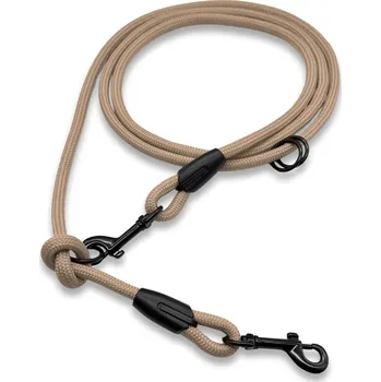 Vodítko pro psa PafDog® Přepínací nastavitelné vodítko 8mm, 11 délek, béžové extra pevné DÉLKA VODÍTKA: 2.5 metru