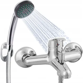 Vodovodní baterie Jednouchytová nástěnná vanová a sprchová baterie Terra Home Premium, stříbrná