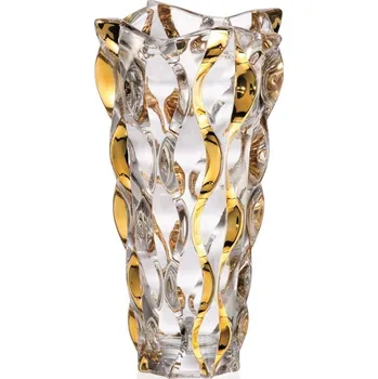 Váza Křišťálová váza, Bohemia Treasury, SAMBA-Rhapsody-Gold, 30,5 cm