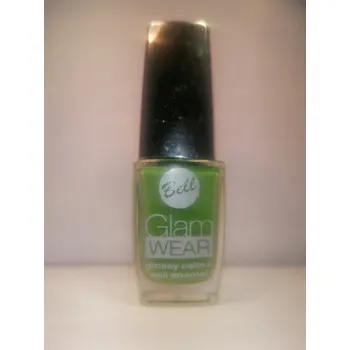 Lak na nehty Bell Glam WEAR glossy color lak č. 510 olivová barva.