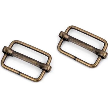 Posunovač na popruhy šíře 20 mm Varianta: 3 staromosaz, Balení: 10 ks