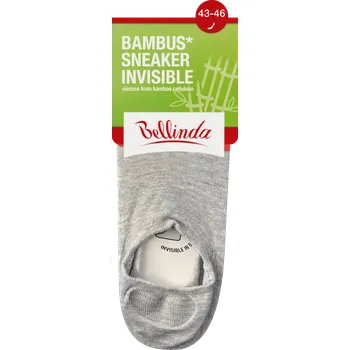 Dámské ponožky Bellinda unisex ponožky Bambus Sneaker Invisible, 43-46 šedé
