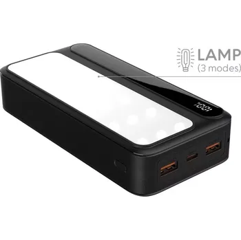 Powerbanka Powerbanka s lampou REBELTEC P20 LCD PD, 20000 mAh