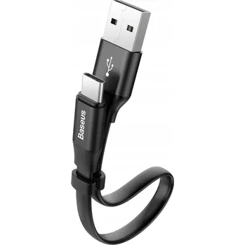 Datový kabel Baseus Nimble plochý kabel USB / USB-C s držákem 2A 0,23M černý