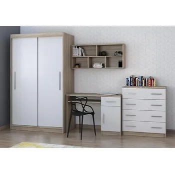 Šatní skříň Studentský pokoj Omega/TOBI BIS SB 04, 120 skříň v sonome +08+09+02