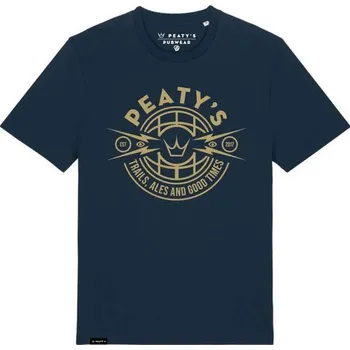Pánské tričko PEATYS Tričko PEATY'S PUBWEAR TRIKO S KRÁTKÝM RUKÁVEM TRAILS & ALES CREST / FRENCH NAVY - L