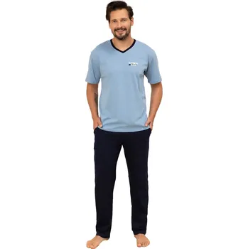 Pánské pyžamo Pánské pyžamo REGINA 498 modrá L 0