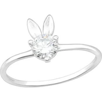 Prsten Prosperk Prstýnek stříbrný Zajíček se zirkony Velikost prstenů: 5 (EU: 49-50)
