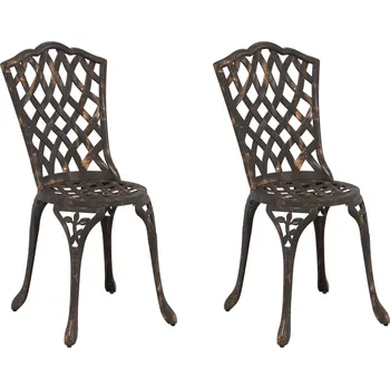 vidaXL Zahradní židle 42002394 2 ks bronzové