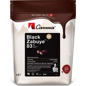 Čokoláda CARMA BLACK ZABUYE (83%) 1,5kg - hořká švýcarská čokoláda