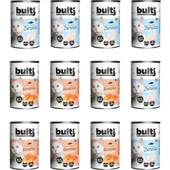 Krmivo pro kočku BULTI Mělonka MIX 2 rybních chutí – mokré krmivo pro kočky – 12 x 400 g