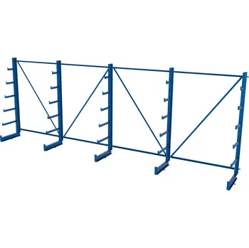 Dílenský regál Svařovaný konzolový regál, jednostranný, stromečkový, 2000×5400×635 mm