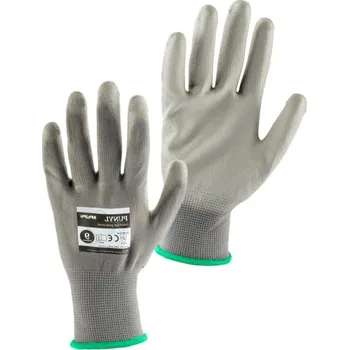 Pracovní rukavice Povrstvené rukavice PUNYL šedé, v. 07"