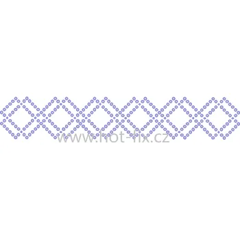 OP041 - ozdobný pás nažehlovací hot-fix kamínková aplikace na textil, rozměry cca 23,0x4,1cm barva: kameny barva 101/N Crystal /stříbrná