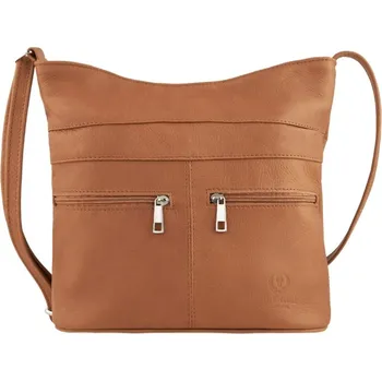 Kabelka Paolo Peruzzi Dámská kožená crossbody taška PAOLO PERUZZI; koňak