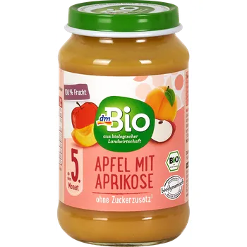 Dětská výživa dmBio bio příkrm jablko & meruňka
