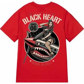 Pánské tričko Tričko BLACK HEART AIR FIGHTER red Barva: Červená, Velikost: 3Xl