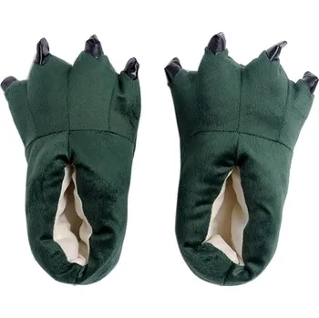 Dámské pantofle PANTOFLE PAZURY Tlapky Papuče Dámské Pánské Zelené Zvířátko 35 36 37 38