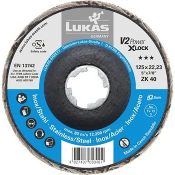 Příslušenství k nářadí LUKAS Brusné lamelové talíře V2 POWER 125 X-LOCK ZK 60, A67441250601865