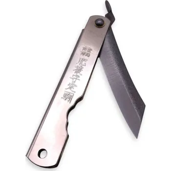 Kuchyňský nůž Japonský zavírací nůž Higonokami ZENKOU - celoocelový - 90 mm, stříbrný