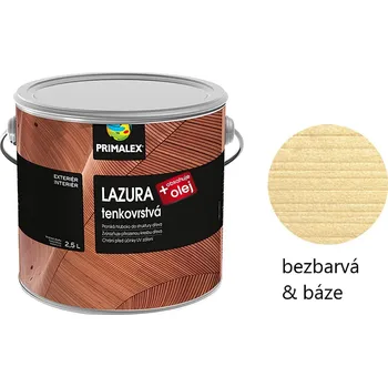 Lak na dřevo PRIMALEX LAZURA tenkovrstvá lazura na dřevo 2.5 l Bezbarvý
