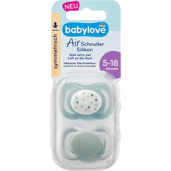 dudlíky babylove silikonový dudlík Air se sterilizačním boxem, 5-18 měsíců