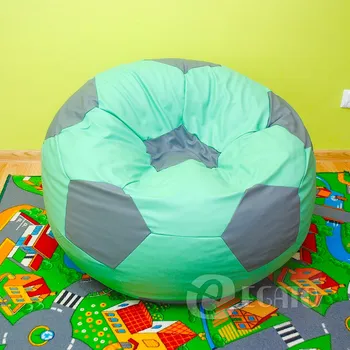 Taburet Sedací vak - míč 80 cm - mentolová + šedá