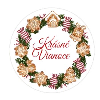 Samolepící etiketa Samolepící etiketa vánoční "Perníček" SLOVENSKY