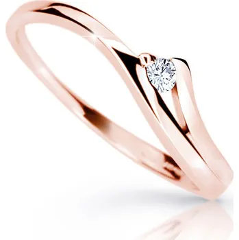 Prsten Cutie Jewelllery - Diamonds Prsten z růžového zlata s briliantem Z6818-1718 Velikost: 49