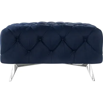 Taburet Tmavě modrá sametová podnožka Chelsea – Ropez ID_1786068