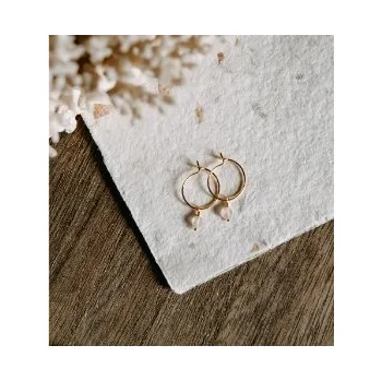 Náušnice Náušnice pozlacené s růženínem - Bohovibes 29300