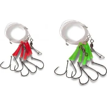 Rybářský háček Mořský Návazec Aquantic Circle Hook Fluoročervená 8/0